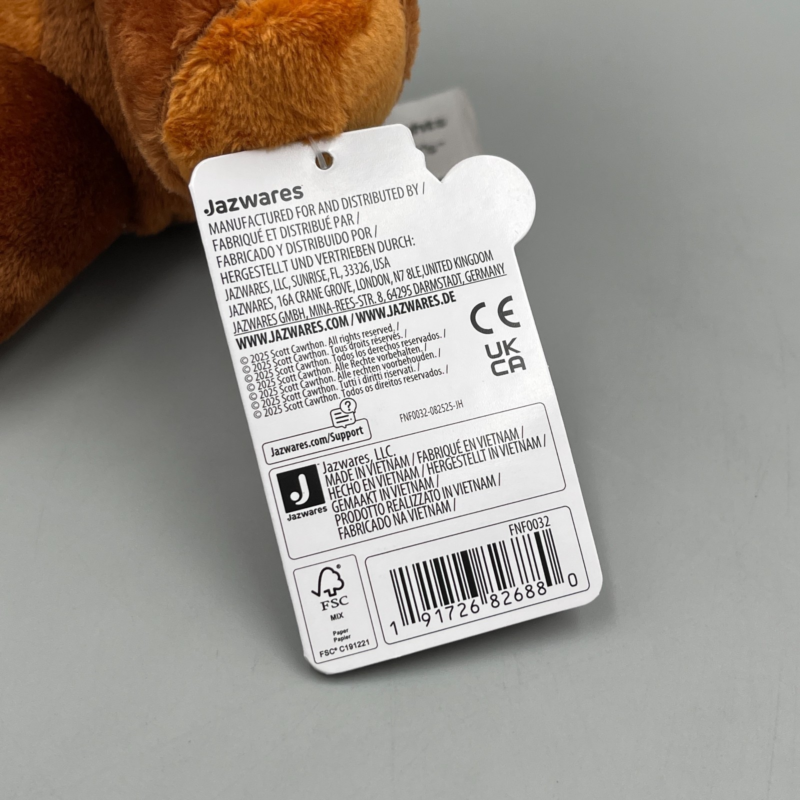 FNAF Five Nights at Freddy’s 8” Plush GLOW Eyes 2025 Jazwares - YOU CHOOSE