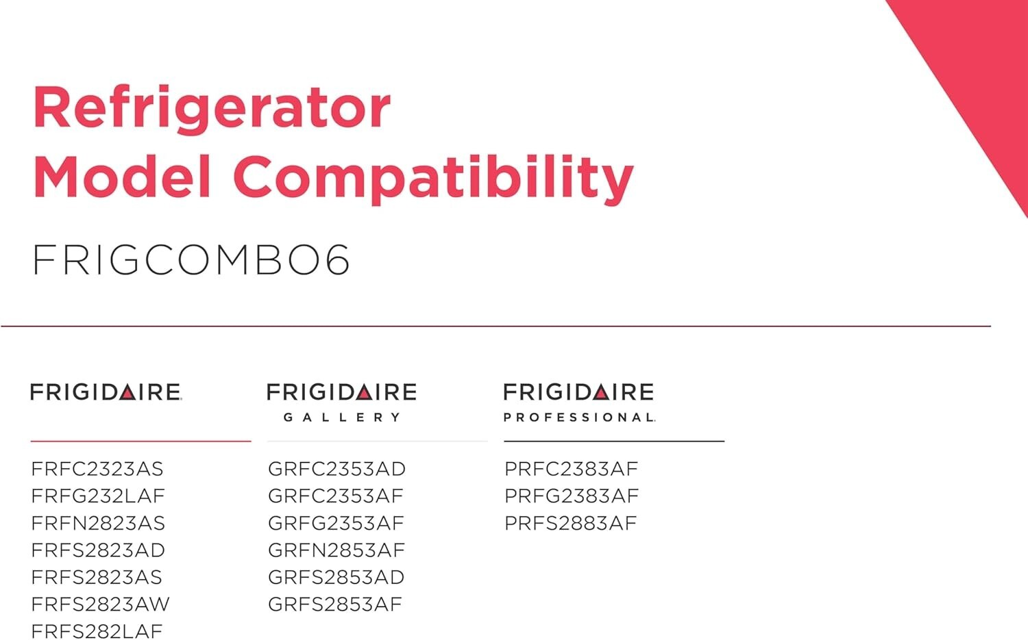 Frigidaire PWF-1 & Pure Air ULTRA II Replacement Water &Air Combo Kit