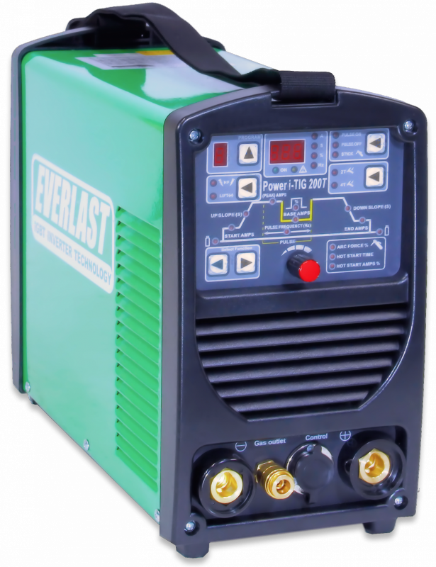 Poweri-TIG 200T DIGITAL 200AMP DC TIG PULSE WELDER 2AMP LOW START EVERLAST 9 MEM