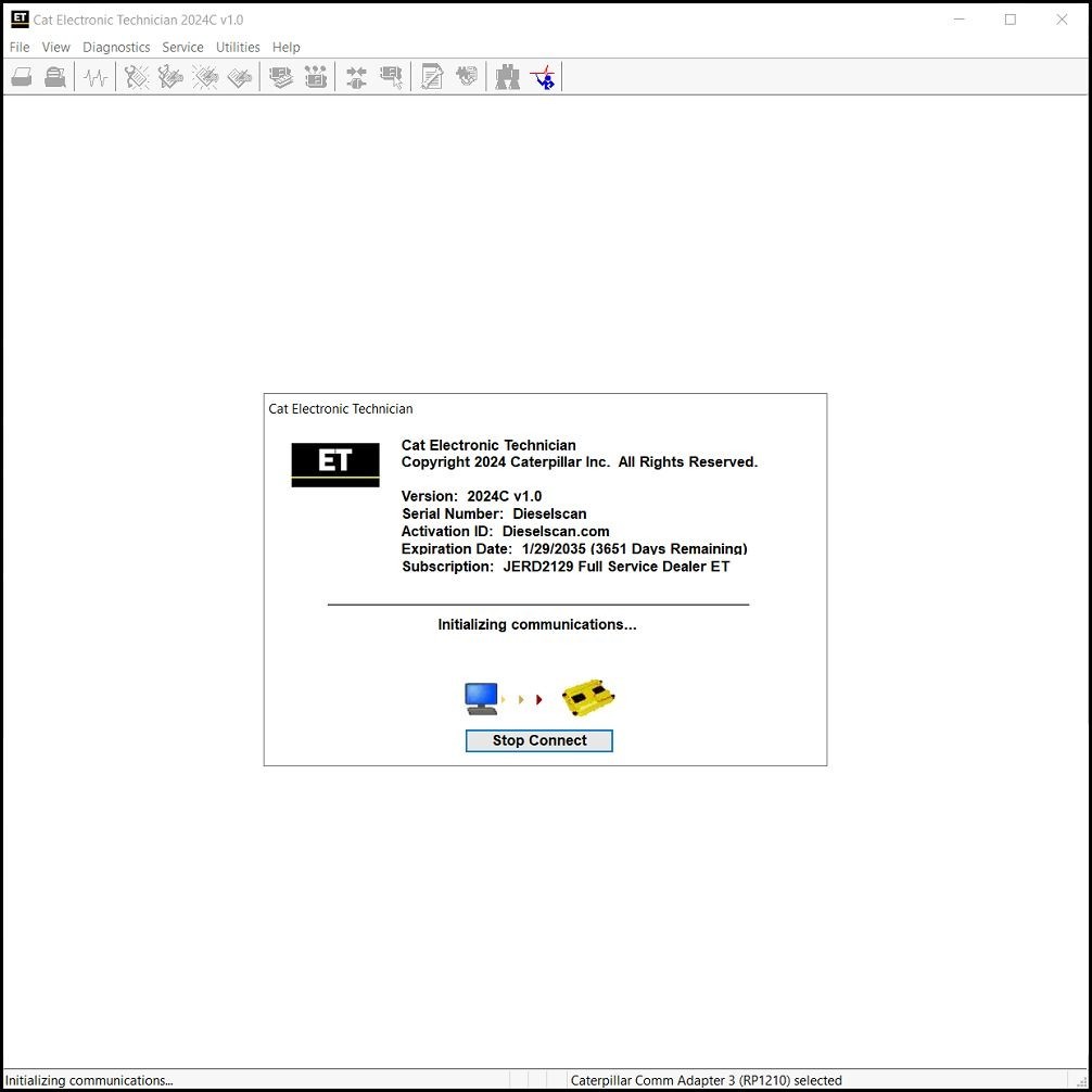 Cat ET 2026A with 10 Digit Factory Pass Gen
