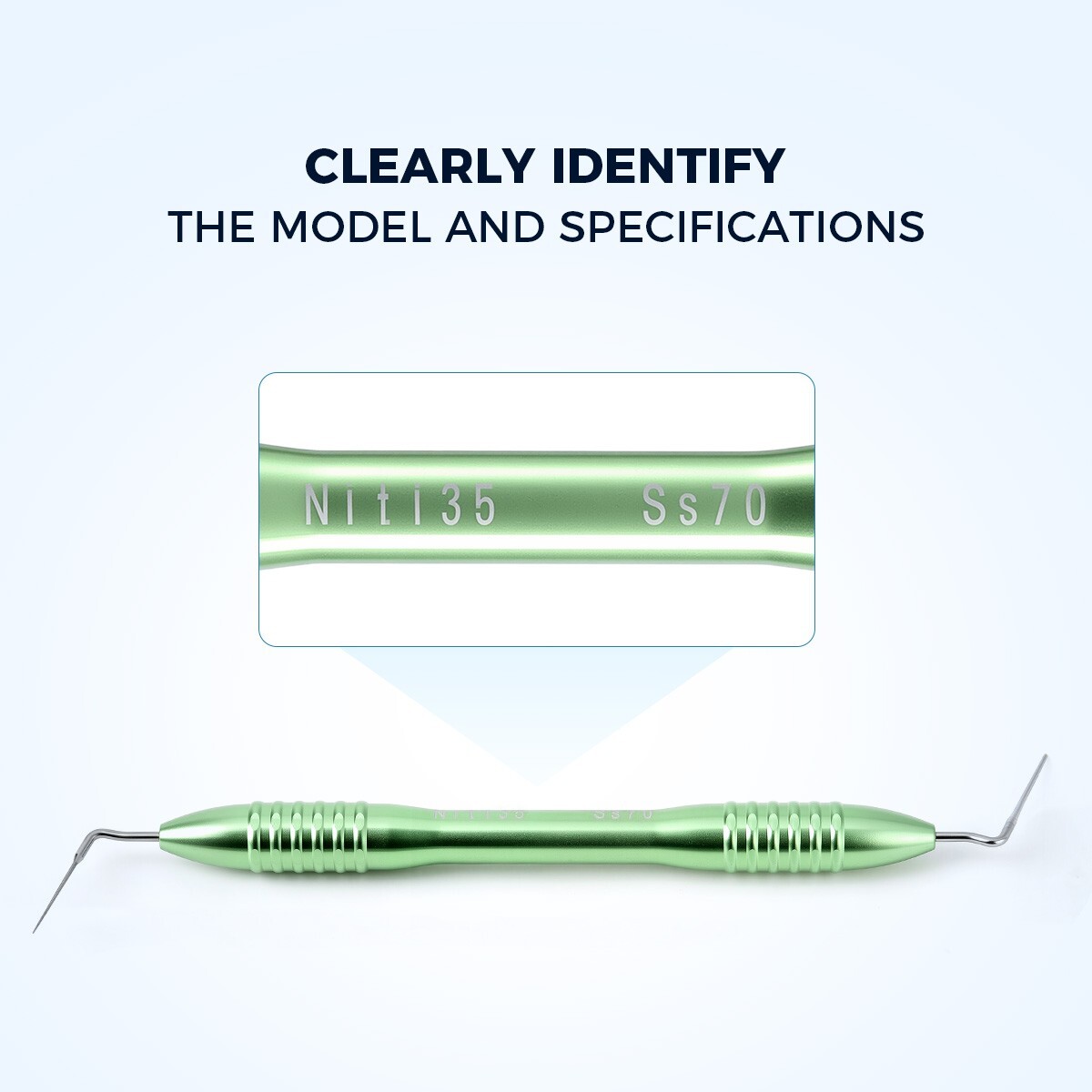 Juego de tapones de gutapercha para condensador dental endodóntico uso manual