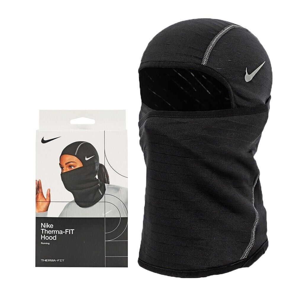Nike Pro therma-fit hyperwarm hood ski mask black, balclava, football, running,