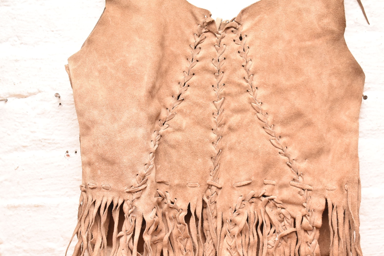 Antique Native American Santee Sioux Indian Beaded Leather Vest Shirt Women's