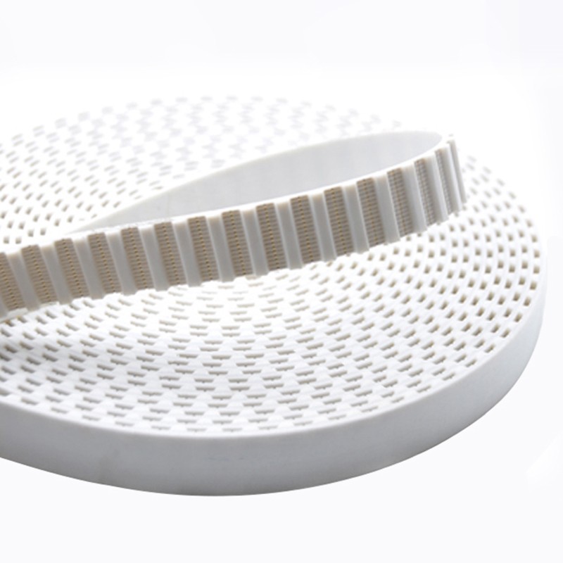 T5/AT5 Timing Belt Open White Polyurethane With Steel Wire Width 10/15/20~40mm
