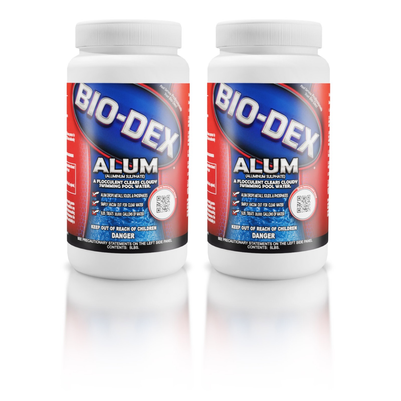 Bio-Dex Alum Flocculent Clarifier | 5 lbs | AL125 (2 Pack)