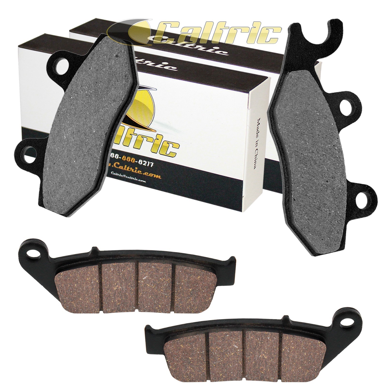 Caltric Front and Rear Brake Pads for Triumph Bonneville / T100 2001-2019