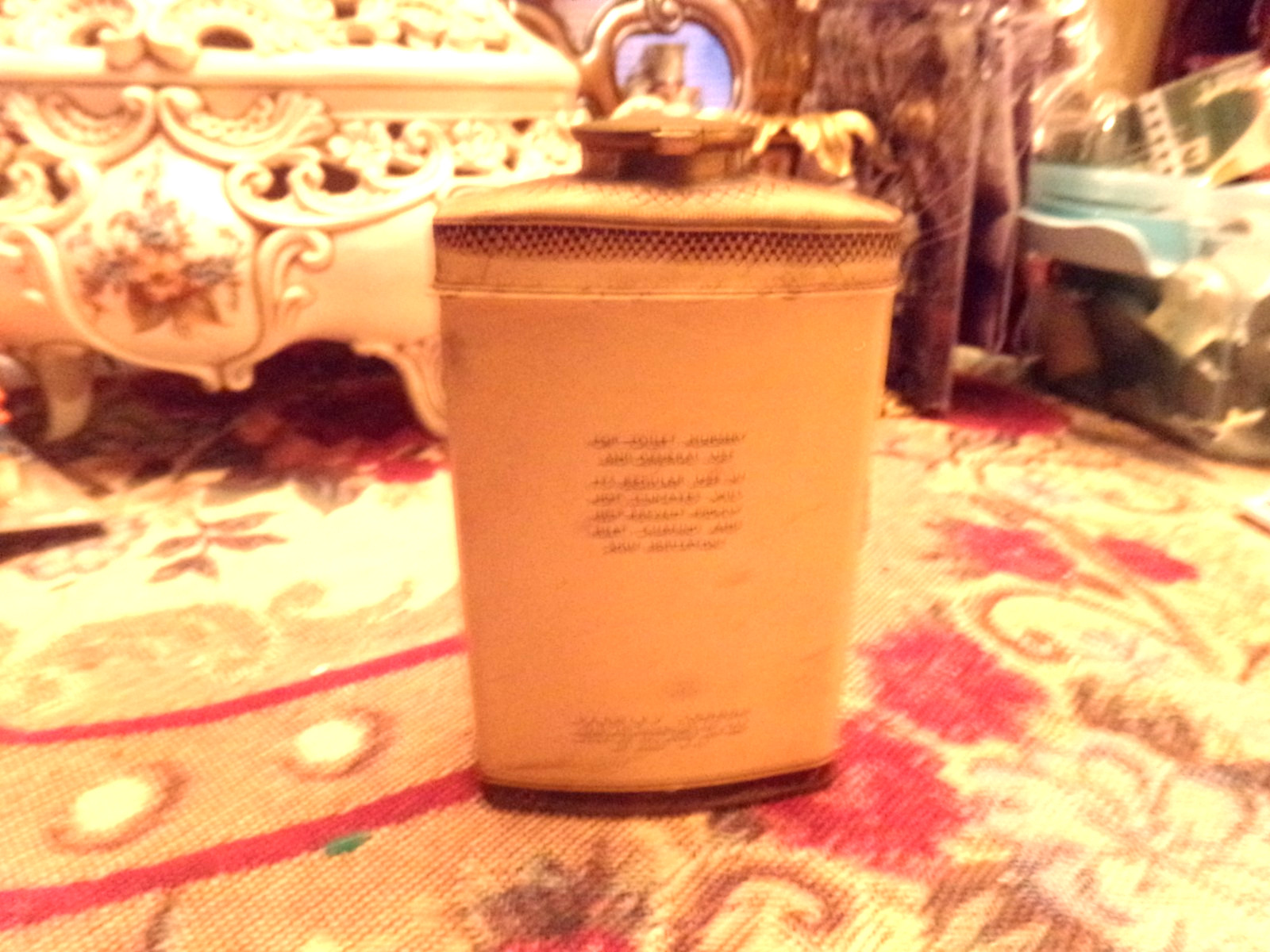 Vtg 1950's Yardley Old English Lavender Talc Powder Tin With Brass Lid