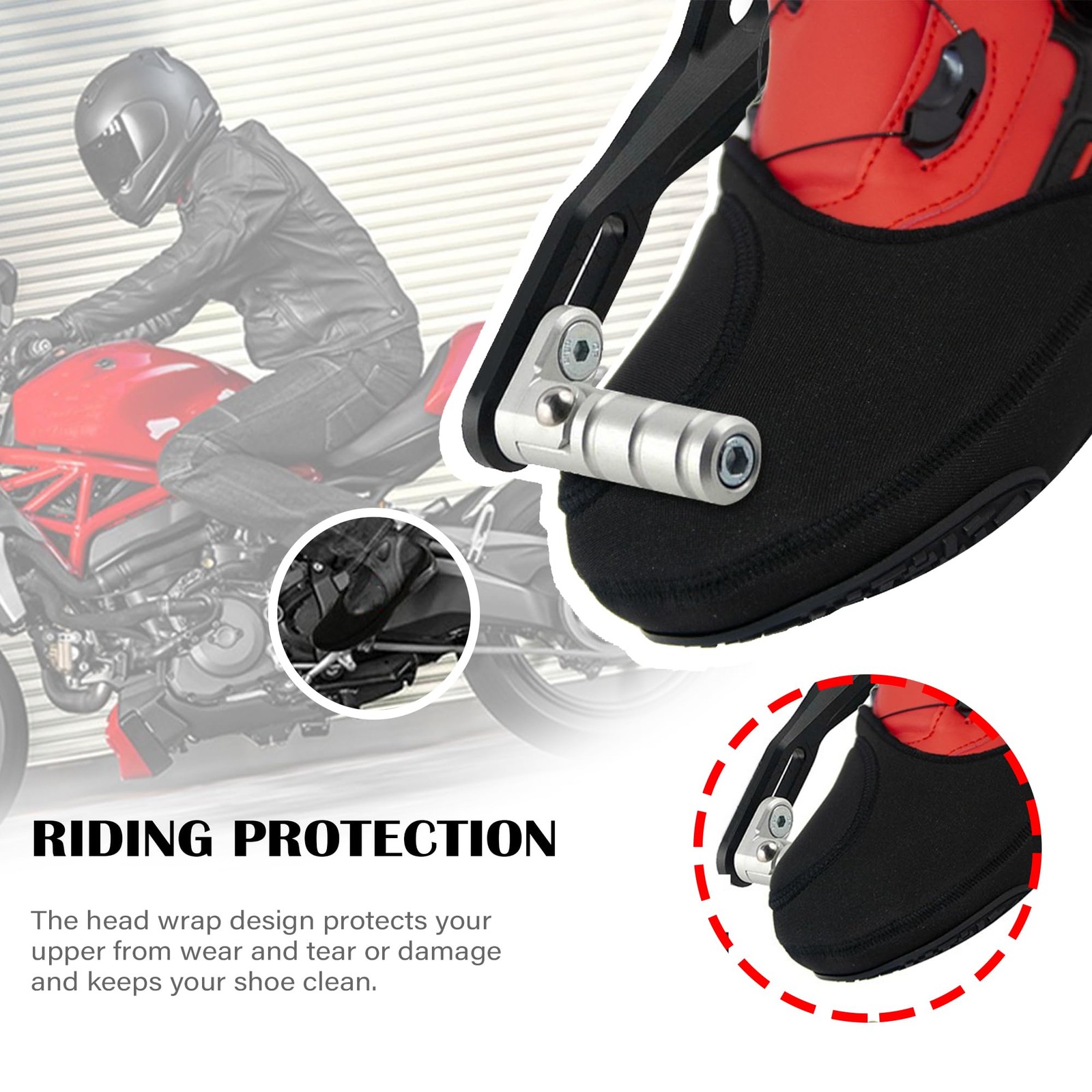 Motorcycle Shoe Protector,AntiSlip Motorcycle Shifter Shoe Protector Keeps & ...