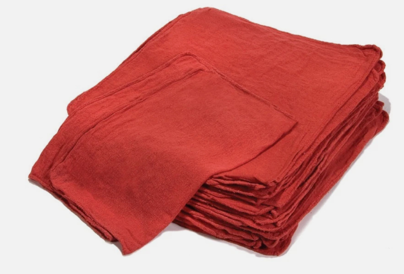 1000 Red Shop Rags Towels 12x14 Industrial Cleaning Cloths B-Grade Bulk