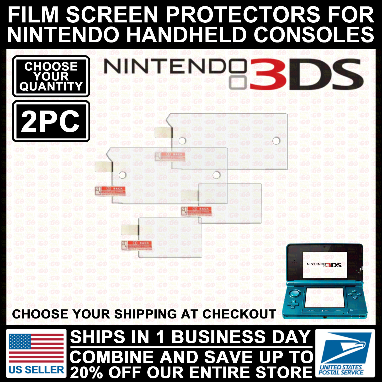 Film Plastic Screen Protector For Nintendo 3DS - Original 3DS - N3DS - 2010/2011