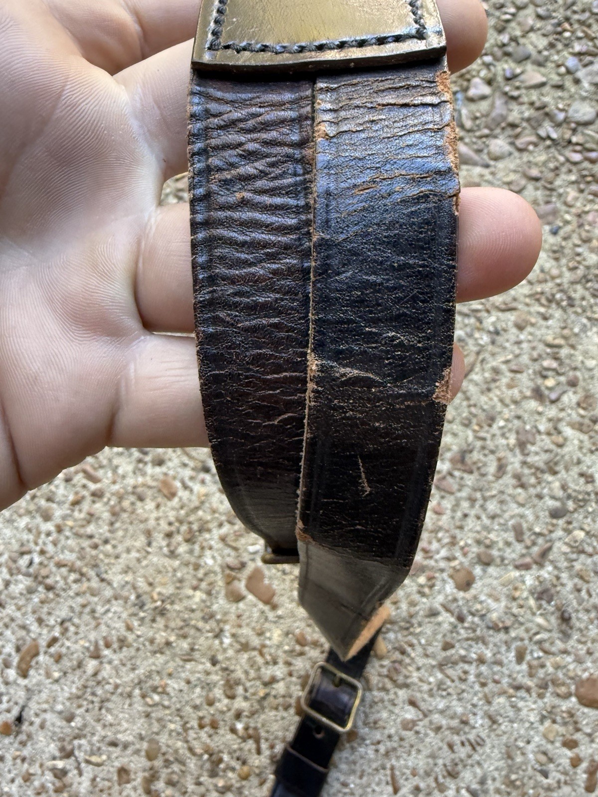 German Military Sword Hanger WW1 WW2 Era Unsure Leather