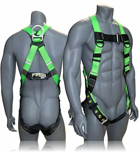 Fall Protection Safety Harness Lanyard Construction Roofing Combo Kit ANSI OSHA