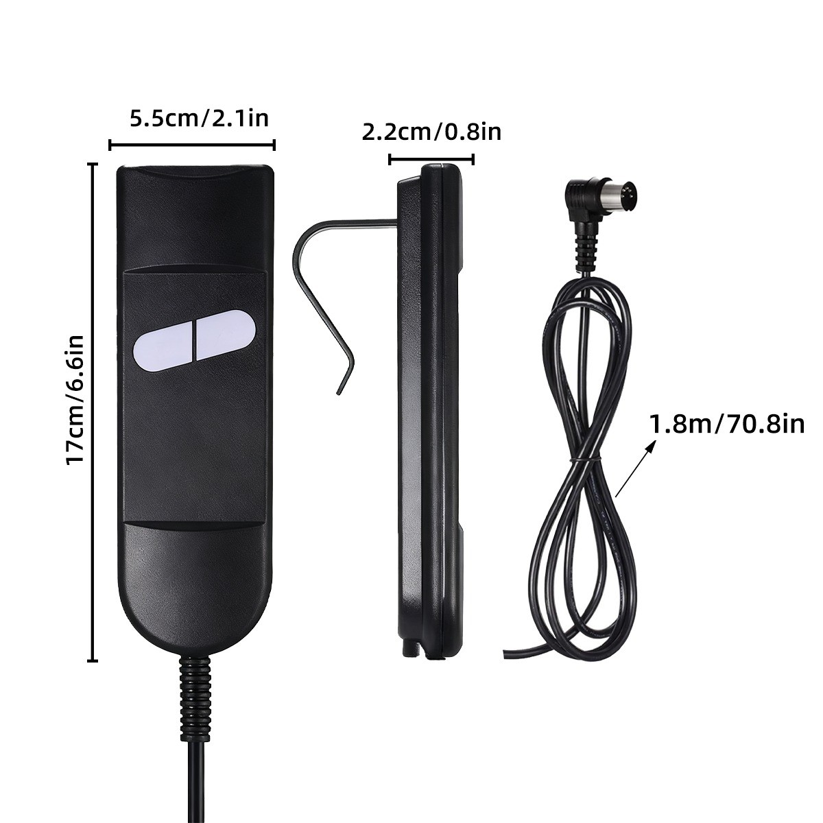 2 Button 5 Pin Recliner Remote Hand Control for Electric Power Lift Sofa Chair