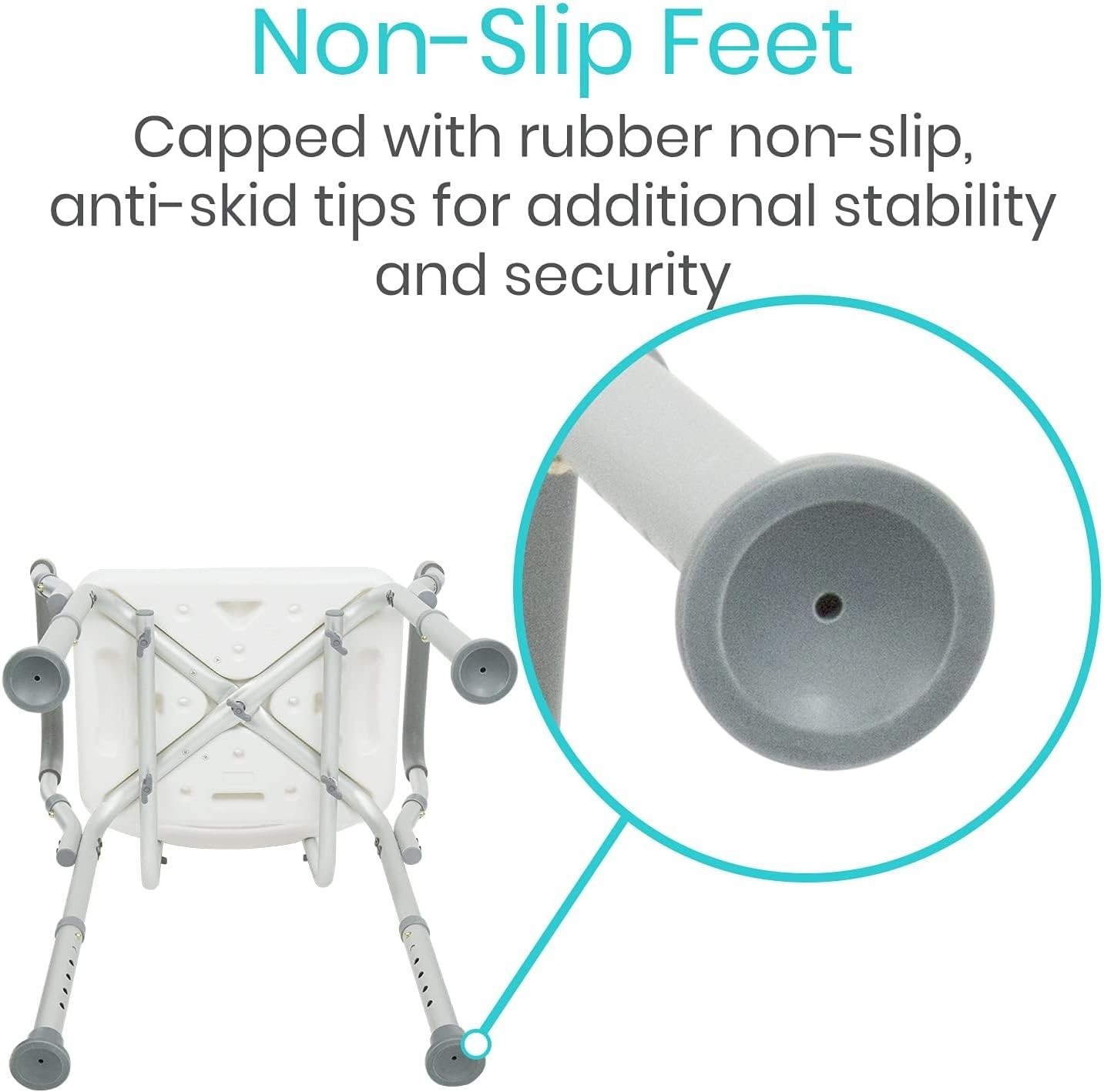 Rose HealthCare Shower Chair Bath Seat with Back and Arms