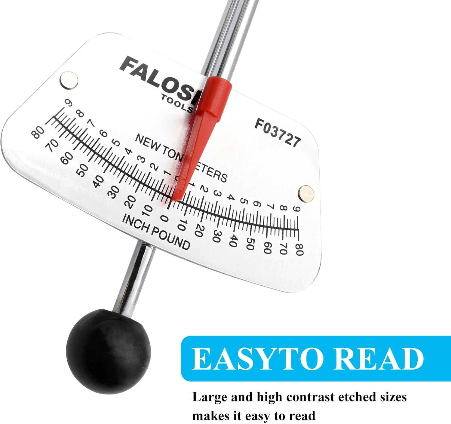 1/4-inch Drive Beam Torque Wrench - 0-80 Inch/Pounds and 0-9 Newton/Meter Torque