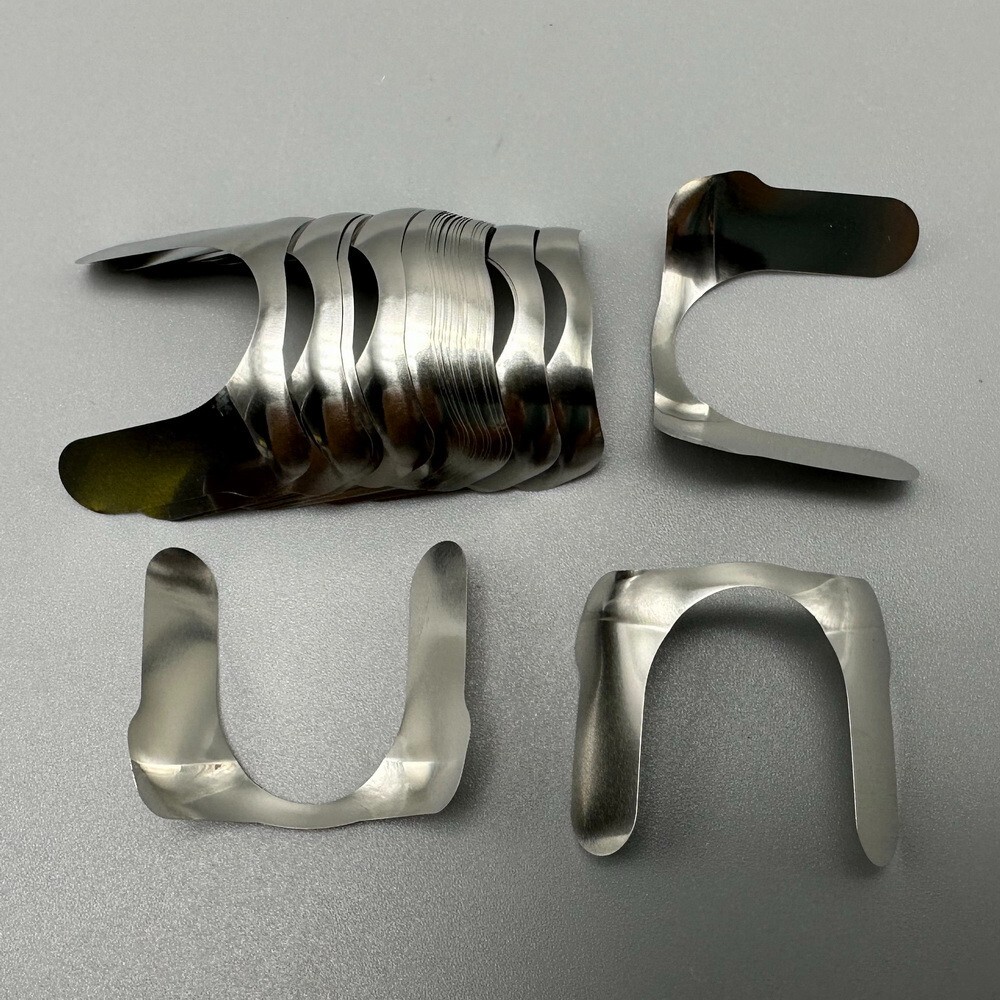 30Pcs Dental Matrix Contoured Anterior Metal Matrix M8 Twin Anterior Matrices