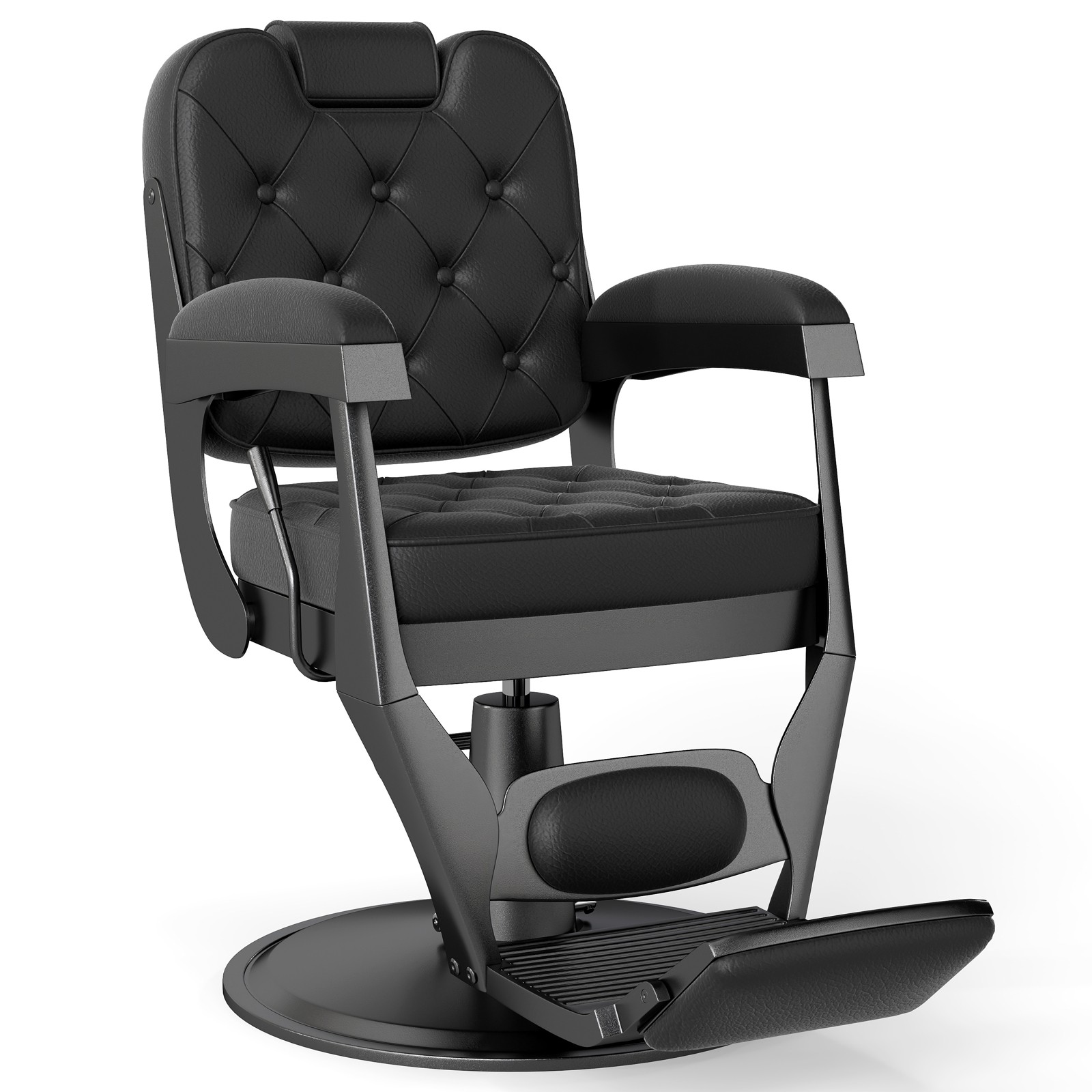 Black Vintage All Purpose Recline Hydraulic Barber Chair Heavy Duty Salon Beauty