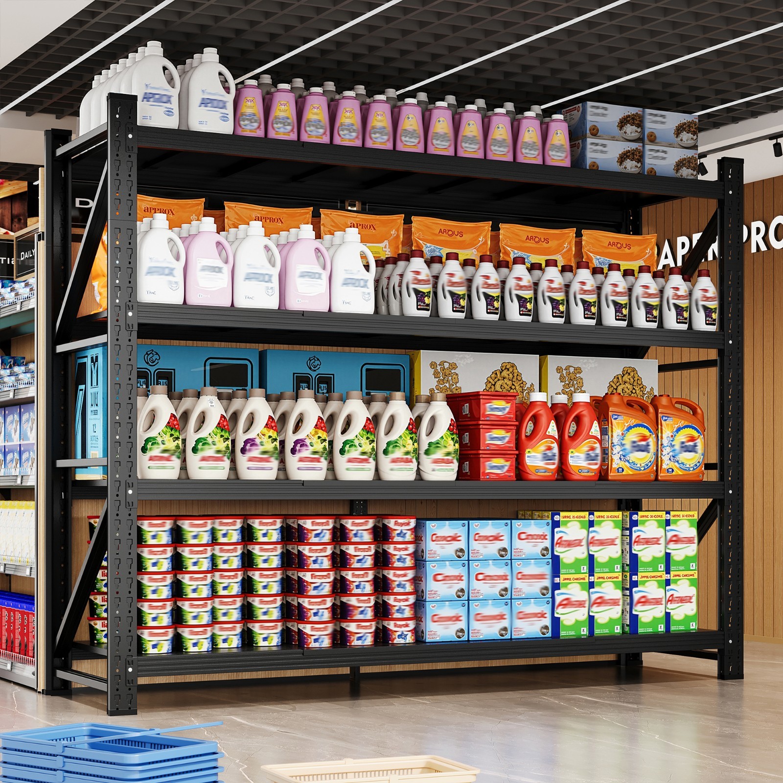 Heavy Duty 79" Garage Shelving Unit, 7000 lb Capacity Steel Rack for Warehouse S