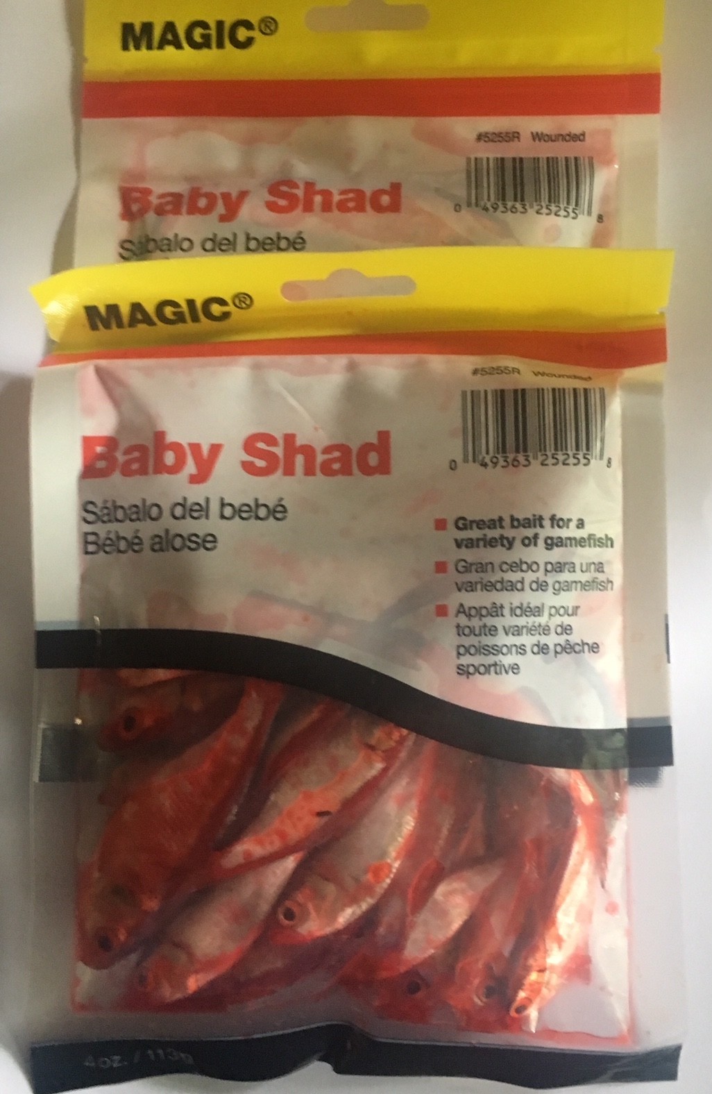 Wounded Baby Shad Preserved by Magic Products 4 oz. resealable bag Item #5255R