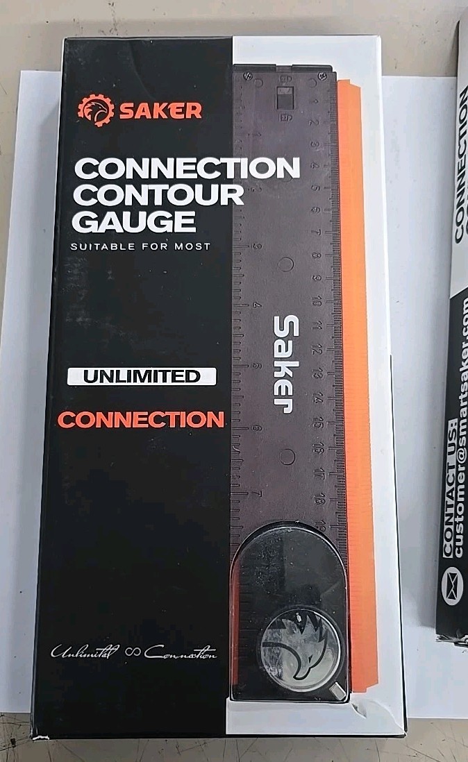 X Saker Connection Contour Gauge (10 Inch) Profile Tool With Hole Pencil