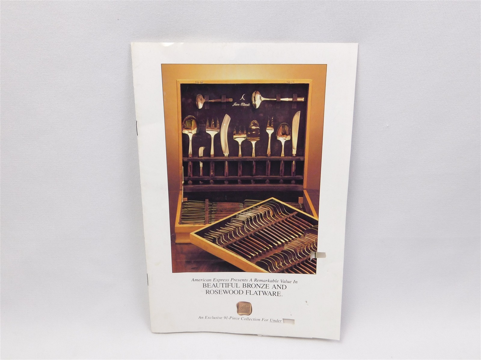 91Pcs JEAN-CLAUDE Bronze & Rosewood Flatware Set MCM Service for 8 + Service Pcs