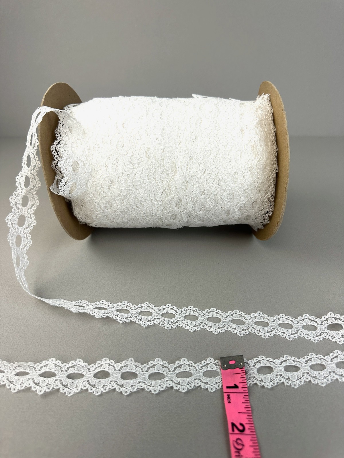 Vintage Lace Trim White 3/4"W 250 Yd Spool Sewing Lingerie