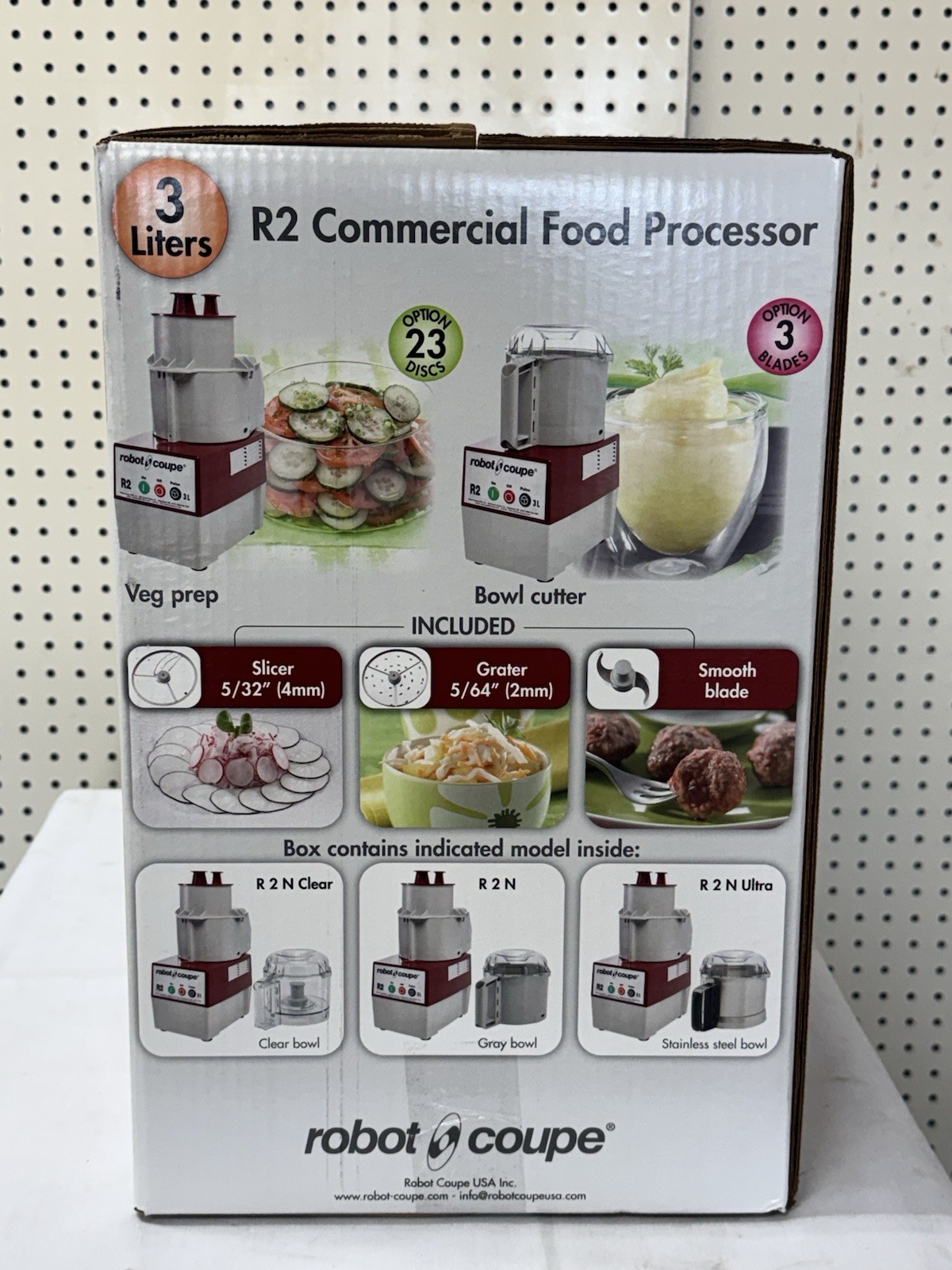 Robot Coupe R2N Combination Food Processor, 3 Qt / 3 Liter Continuous Feed 1hp