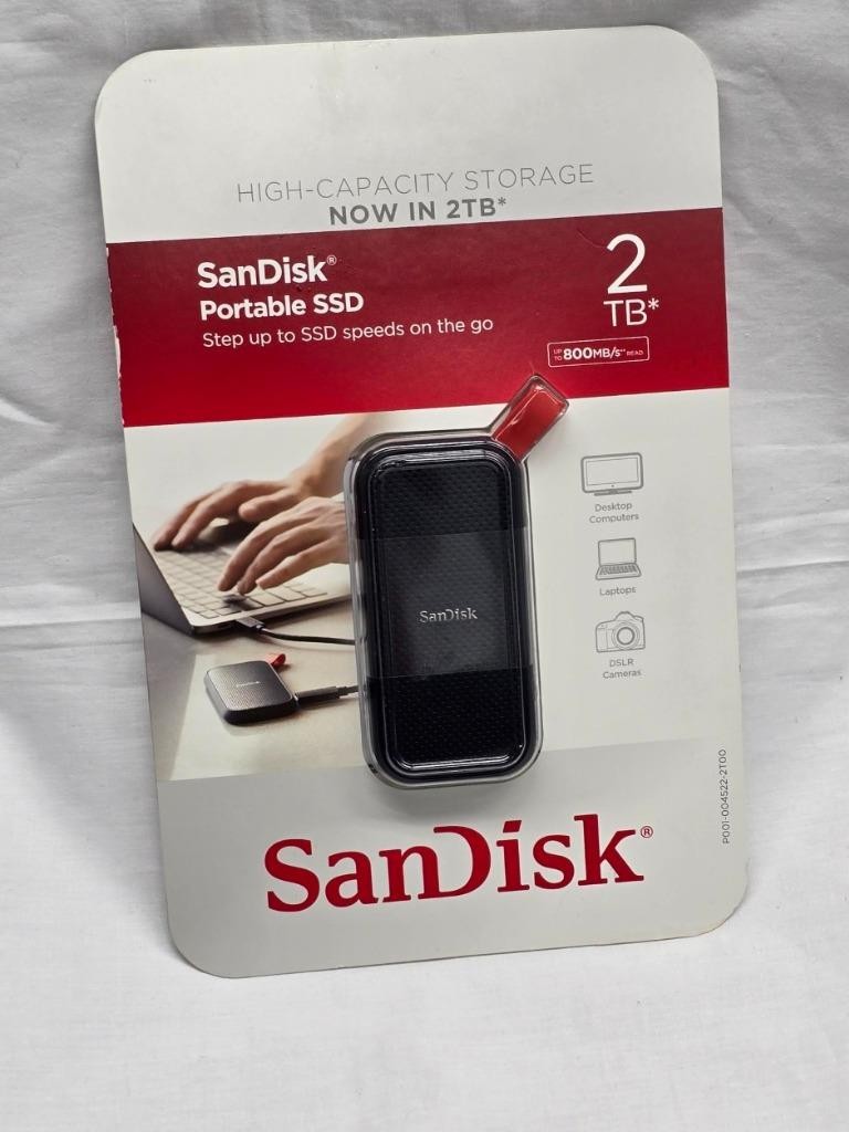 SanDisk SDSSDE30-2T00-ABJS 2TB Portable SSD - Black