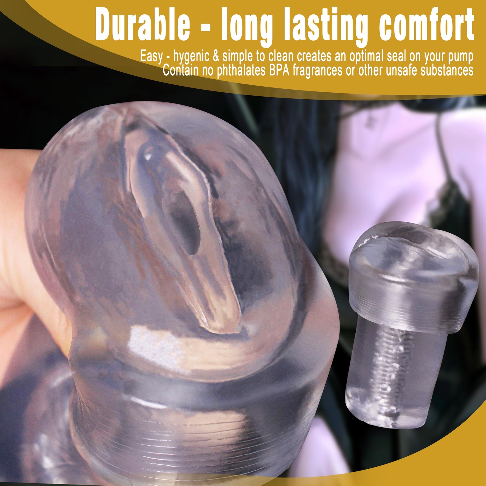 Penis-Pump-Vacuum Seals-Silicone-Rubber-PenisPump Sleeve Universal Donut Sleeves