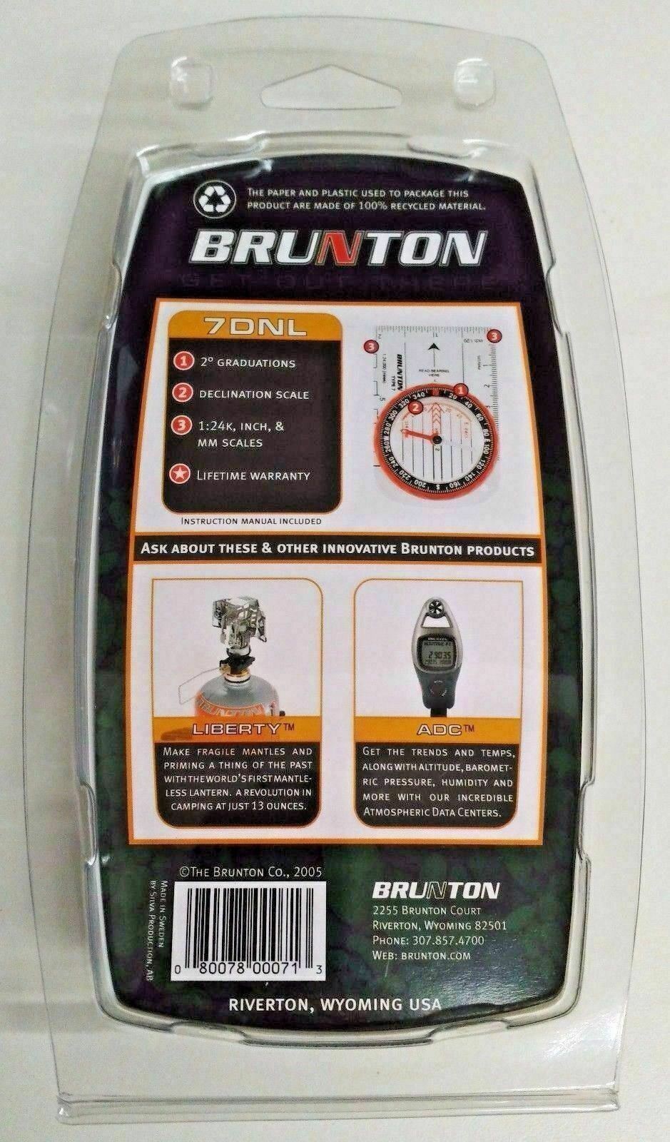 Brunton 7DNL Baseplate Map Compass With Declination Scale