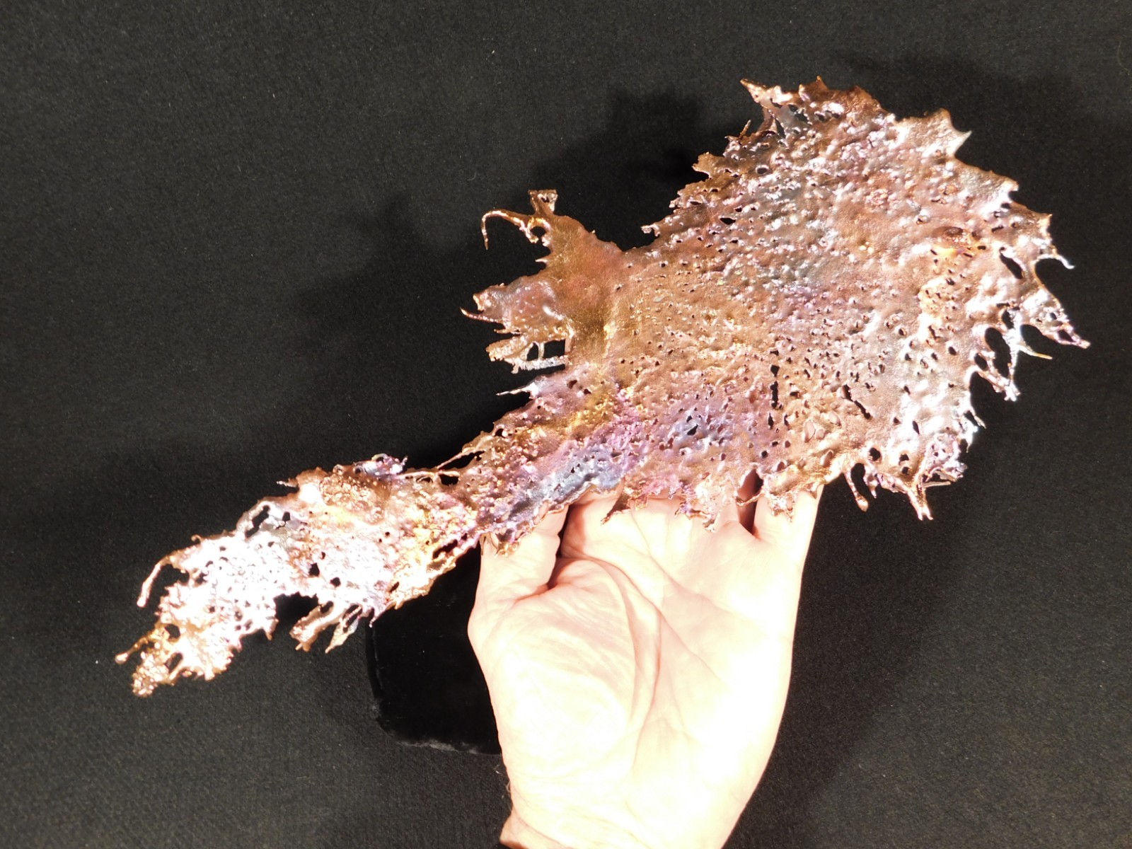 Big! Bright Solid Solid COPPER Splash ART Sculpture Arizona 189gr