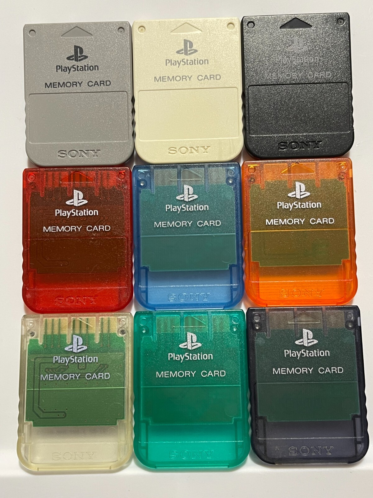 Sony PlayStation PS1 Official OEM 15 Block Memory Card - Pick your color!