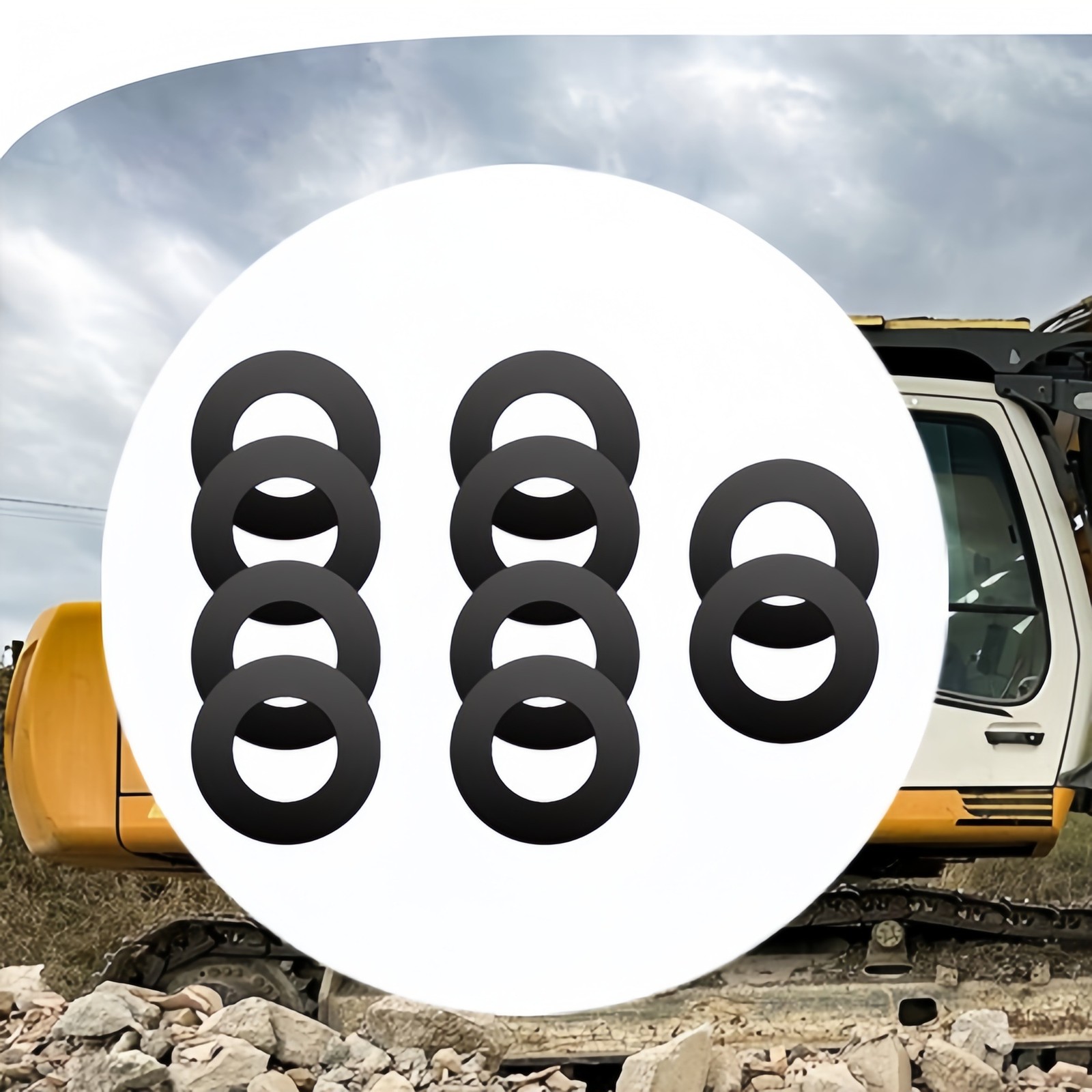 10x 45MM Excavator Bucket Pin Shims Kit For Cat Kubota Deere Komatsu 1.5mm Thick