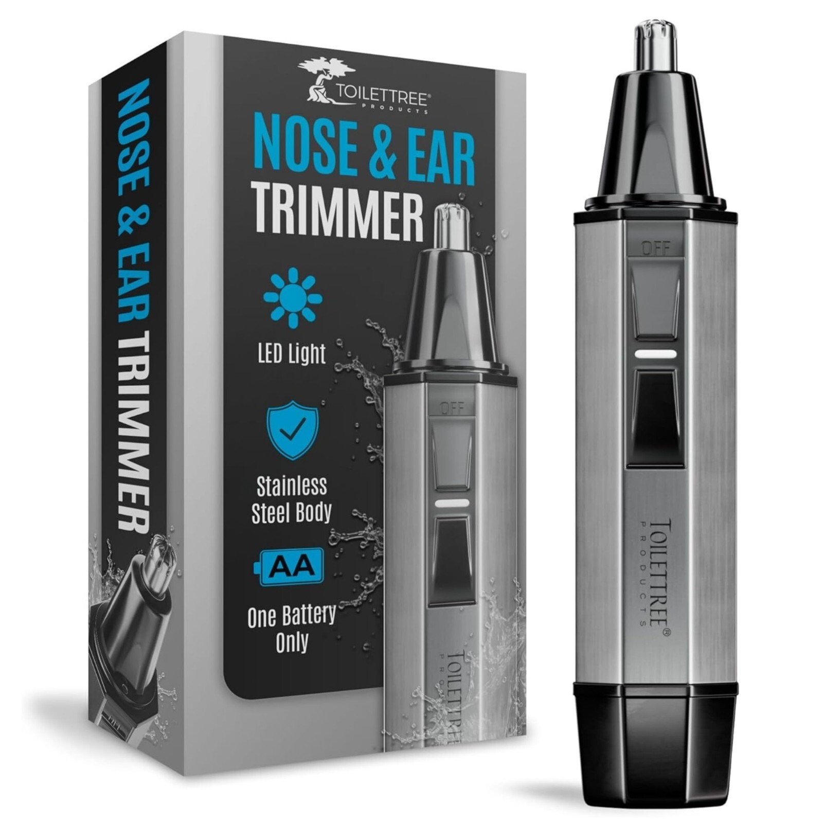 Water Resistant Nose Eyebrow Trimmer & Ear Hair Remover Beard Shaving Clipper