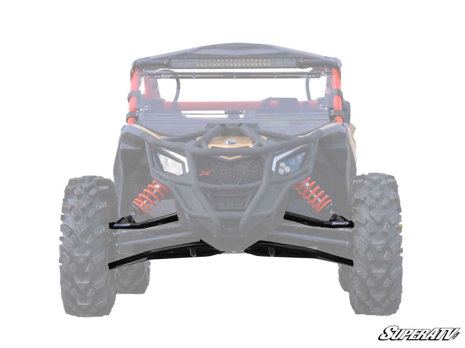 SuperATV High Clearance A-Arms for Can-Am Maverick X3 (72" Body) - Black