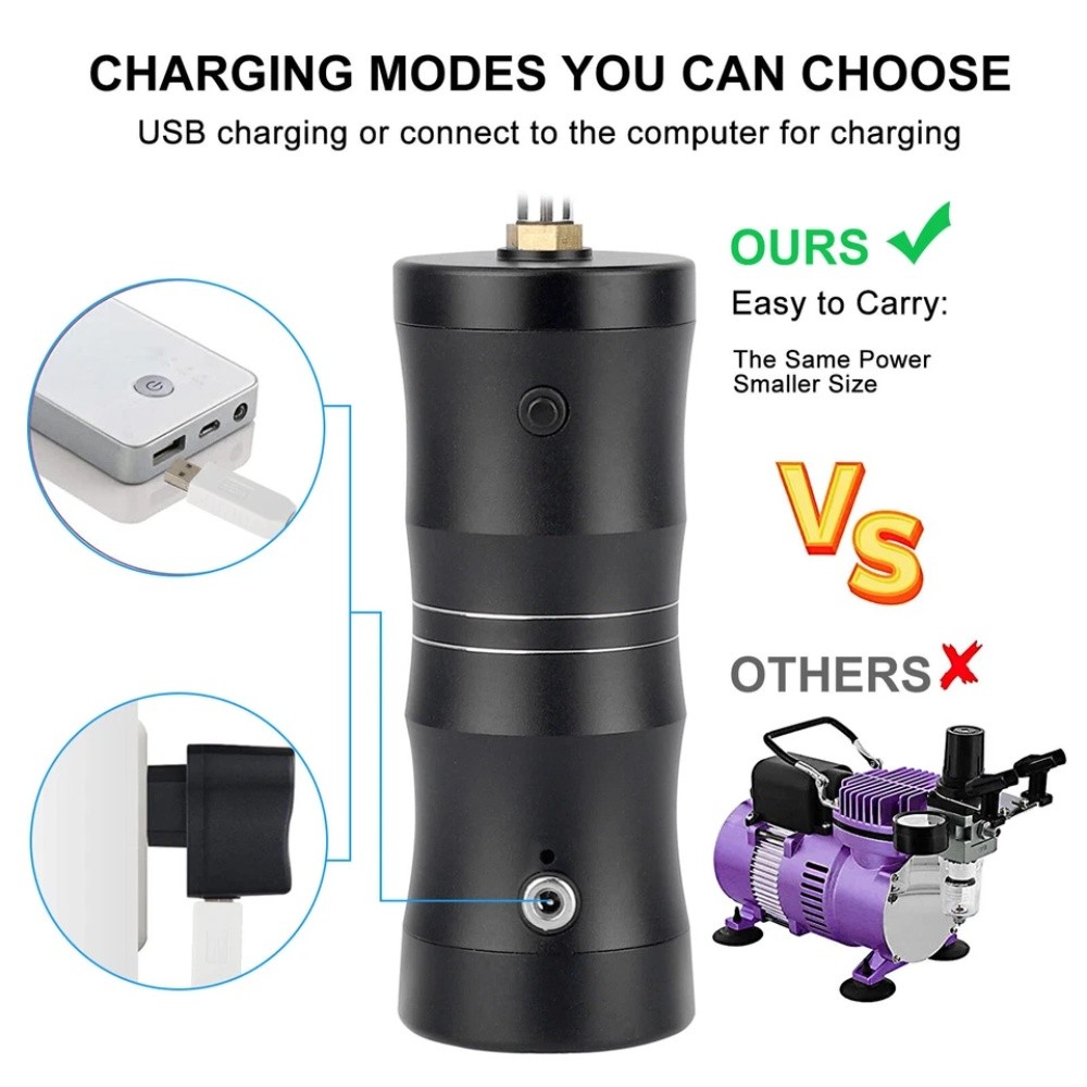 Portable Air Compressor Kit Airbrush Paint Spray Gun Nail Art Tattoo Airbrush US