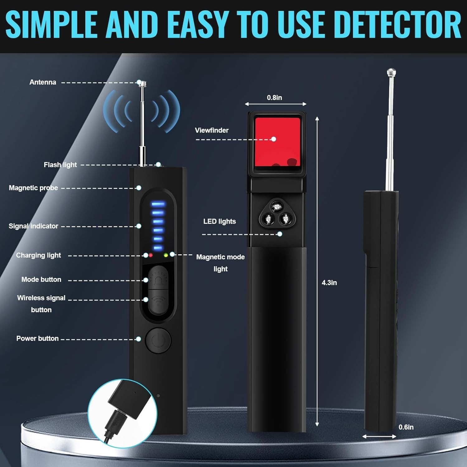 Hidden Camera Detector,Anti Spy Camera Finder, GPS Tracker Detector