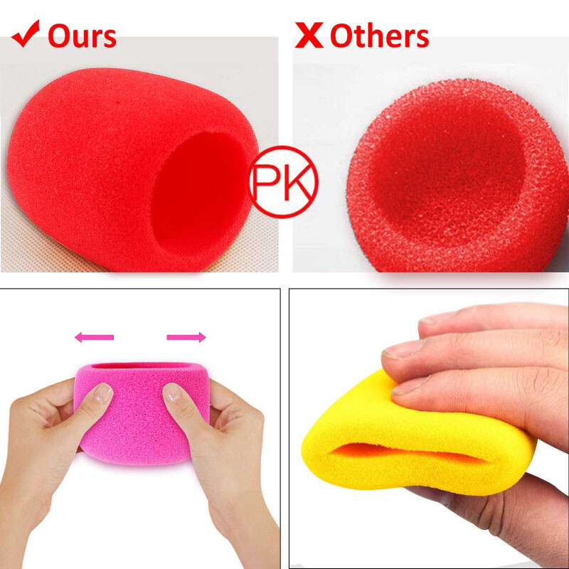 30Pcs Handheld Microphone Windshield Wind Shield Sponge Foam Cover Thicken