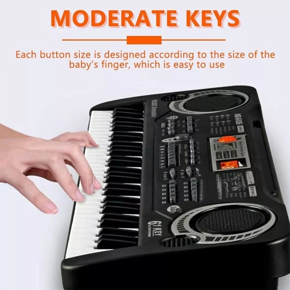 61-Key Electric Digital Piano Portable Kids Beginner Keyboard