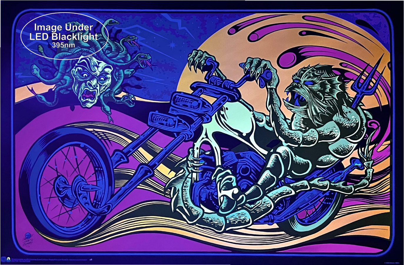 Gettin Stoned by Dirty Donny Non-Flocked Blacklight Poster - 36" x 24"