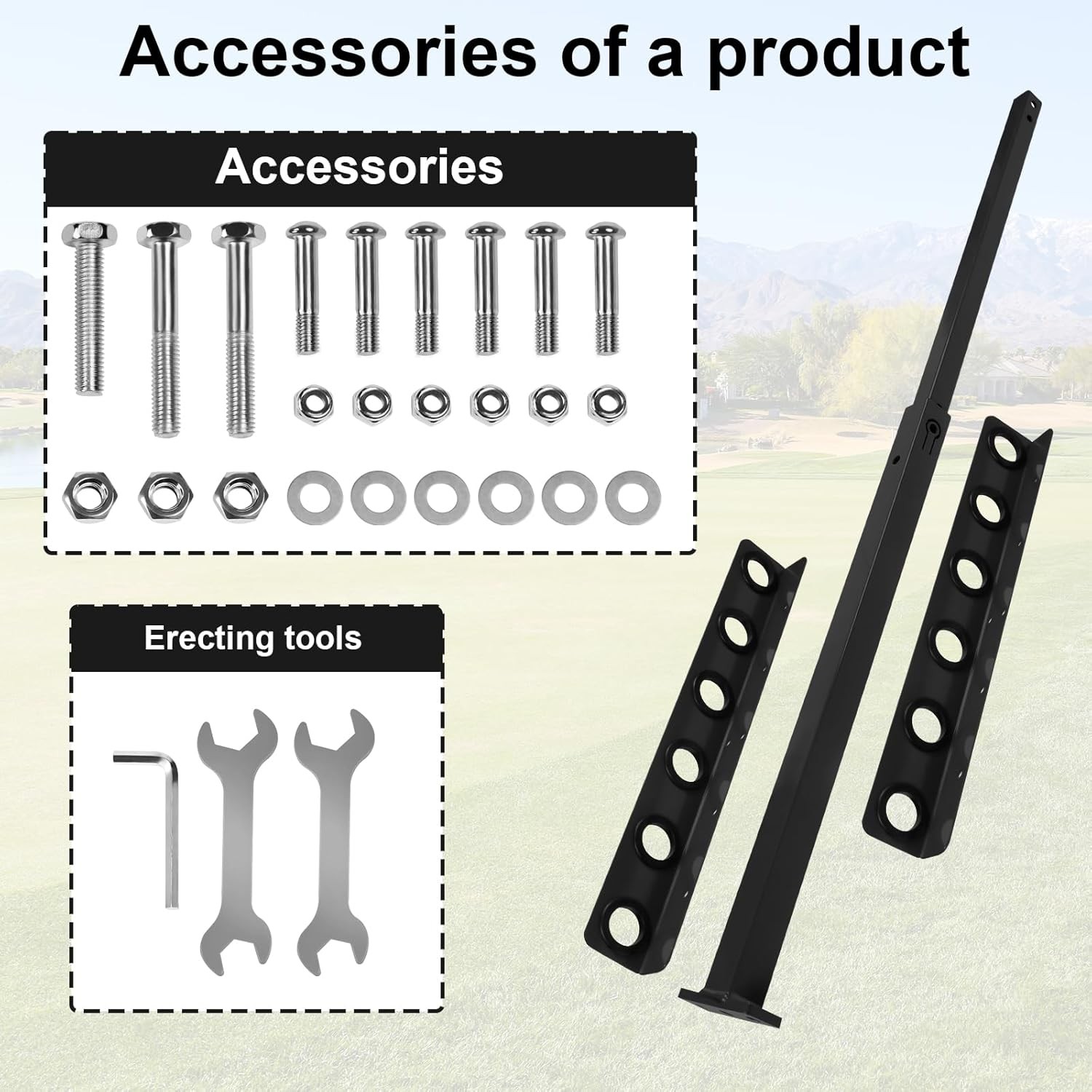 Soundforge Vertical Landscape Hand Tool Rack for Truck Trailers, Garage