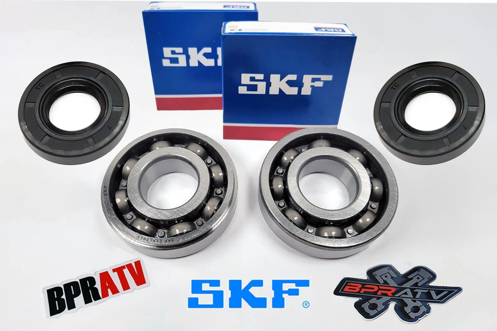 Kawasaki KX100 KX112 SKF OEM Replacement Crankshaft Crank Main Bearings Seal Kit
