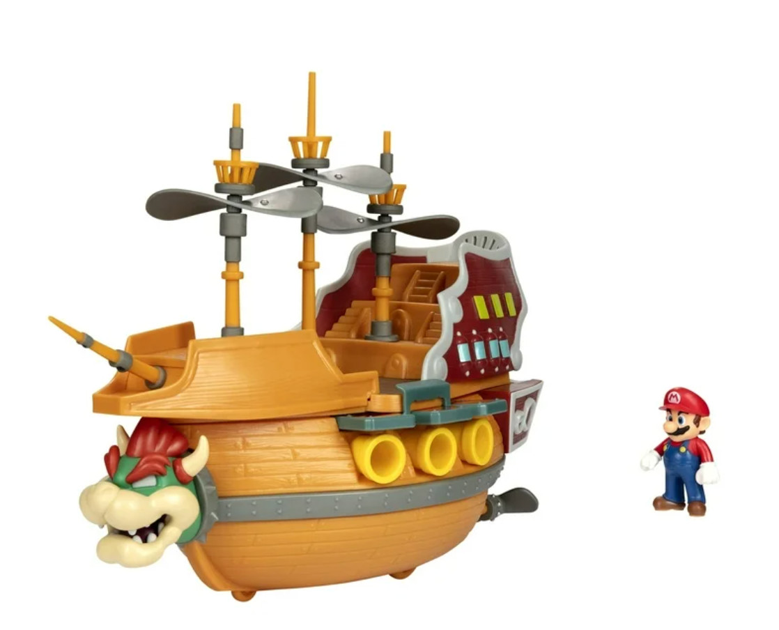 Nintendo Super Mario Deluxe Bowsers Airship 2.5 inch Action Figure Playset