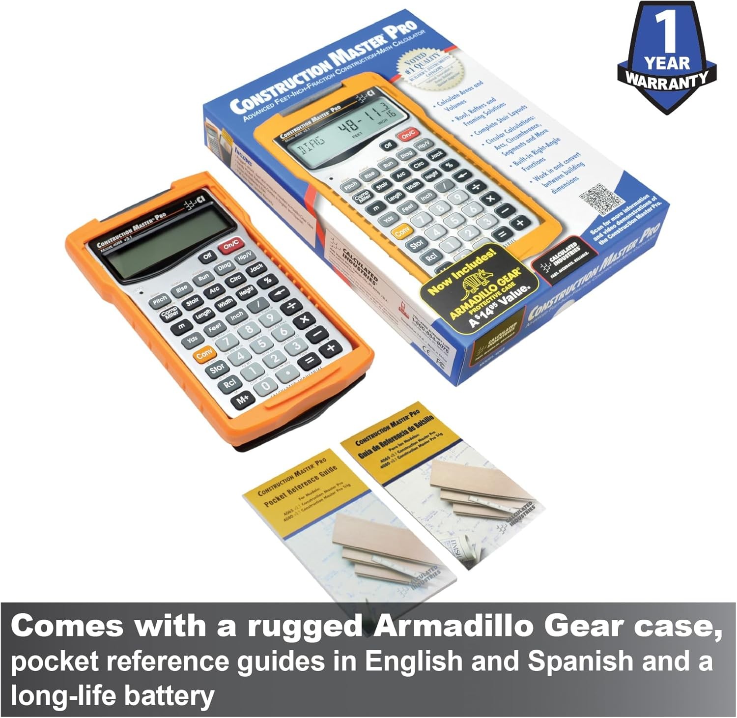 Calculated 4065 Construction Master Math Feet-inch-Fraction Calculator