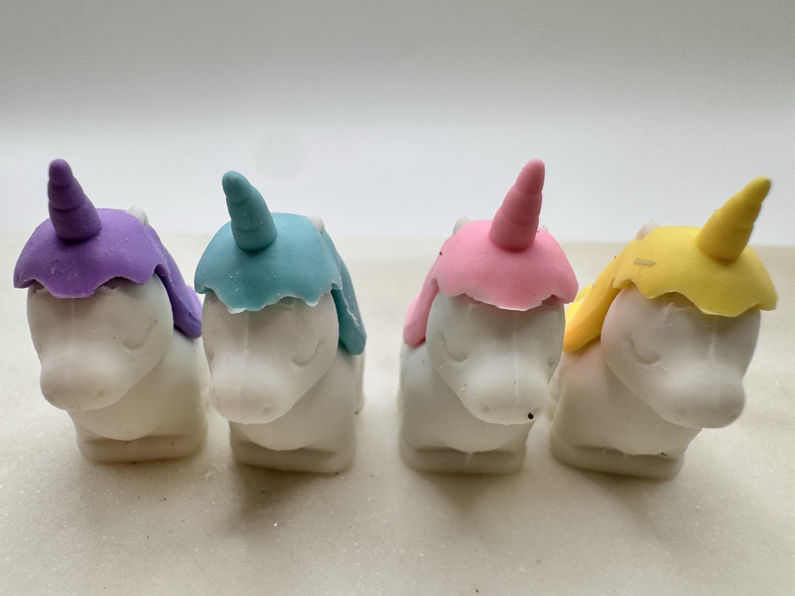 Unicorn Erasers Lot Cute Pastel Unicorn Pencil Erasers Kawaii Kids 11 Pc
