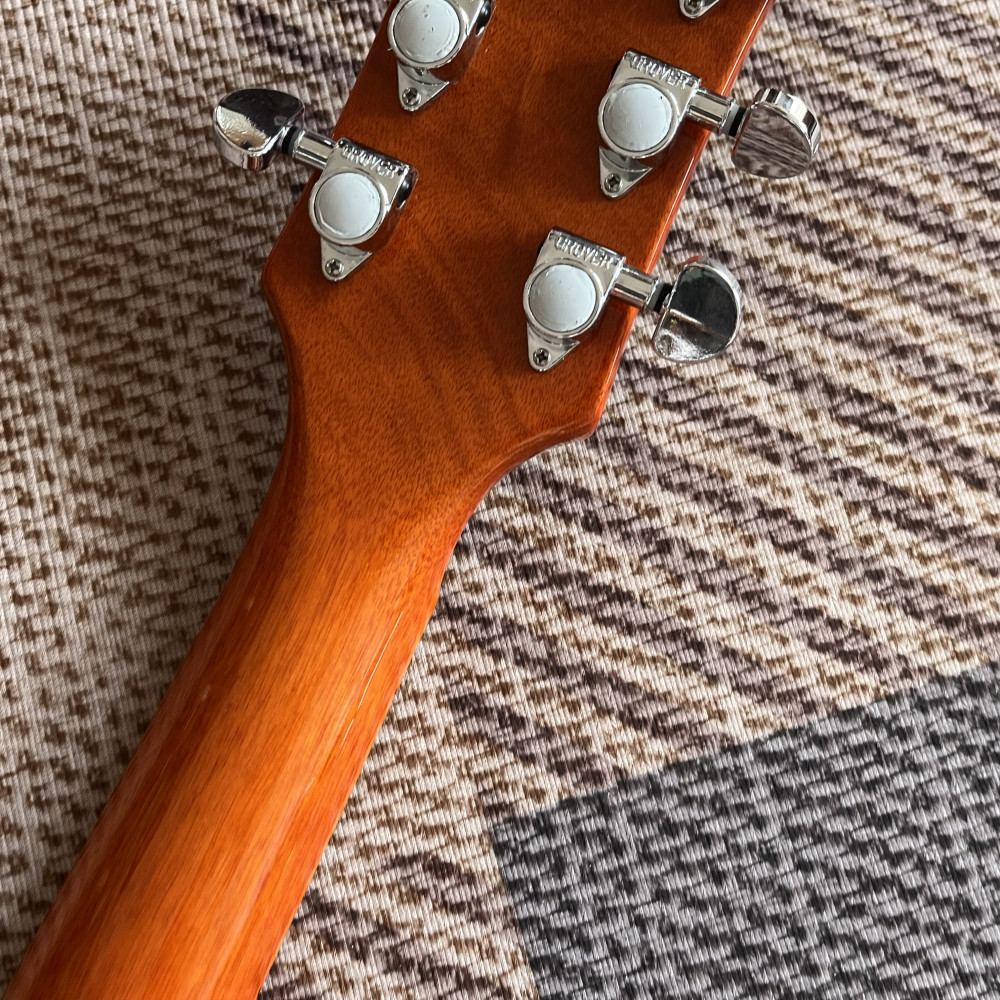 Custom Shop Gray Electric Guitar orange logo and binding in stock free shipping