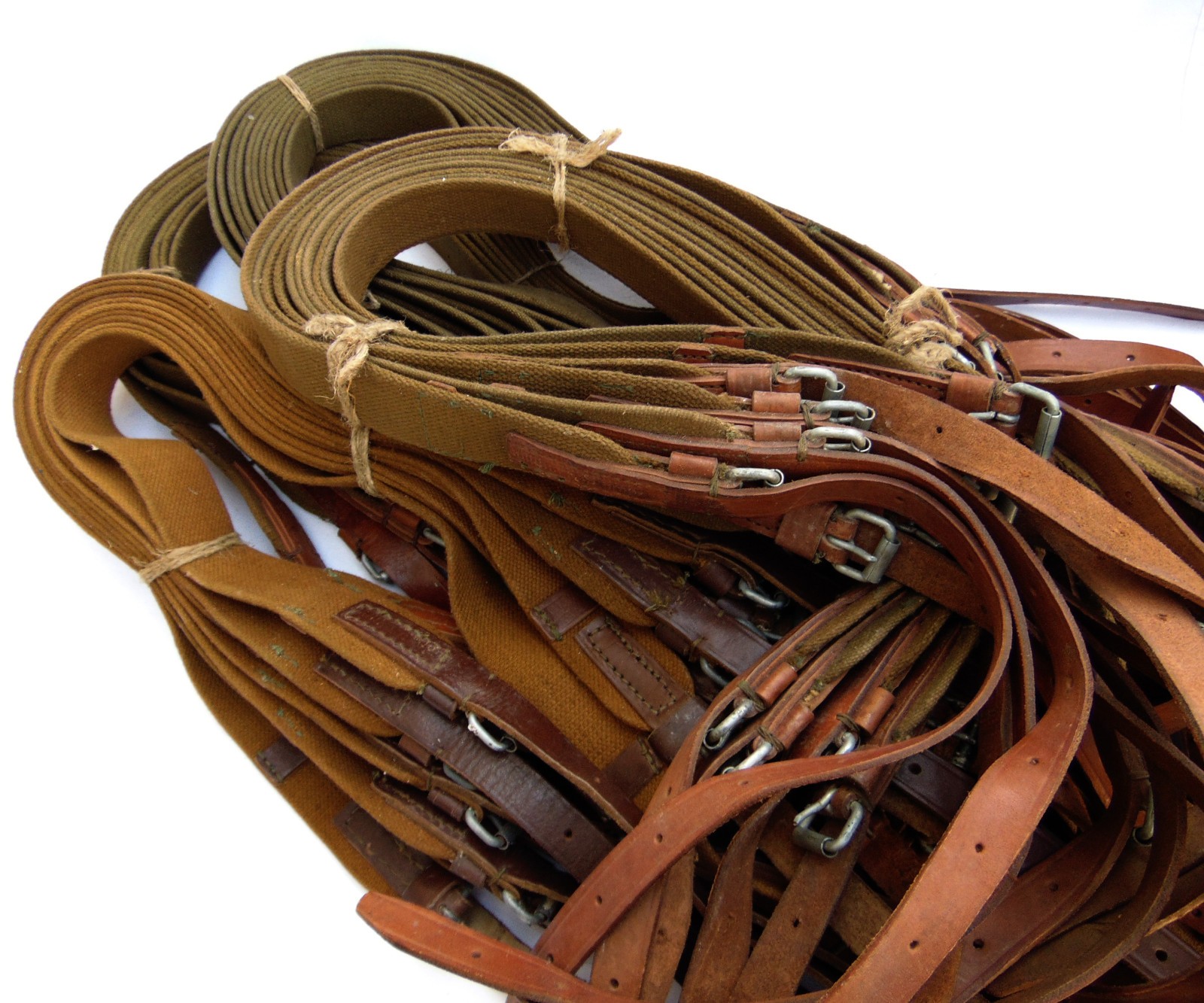 PPSh 41 Rifle Sling. Russian USSR Cold War Soviet Military 2-point green canvas.