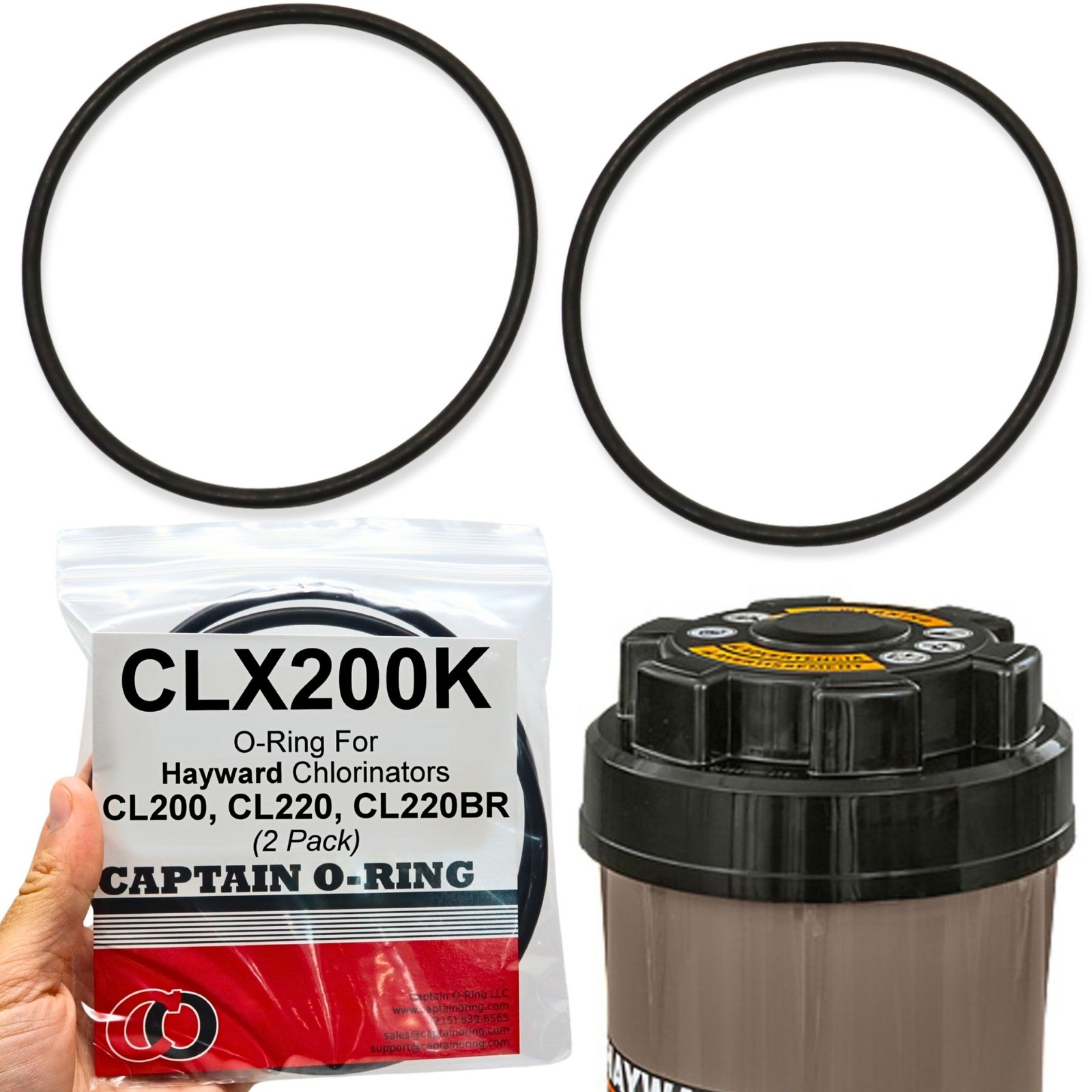 CLX200K O-Ring for Hayward CL200, CL220, CL220BR Pool Chlorinator Lid (2 Pack)