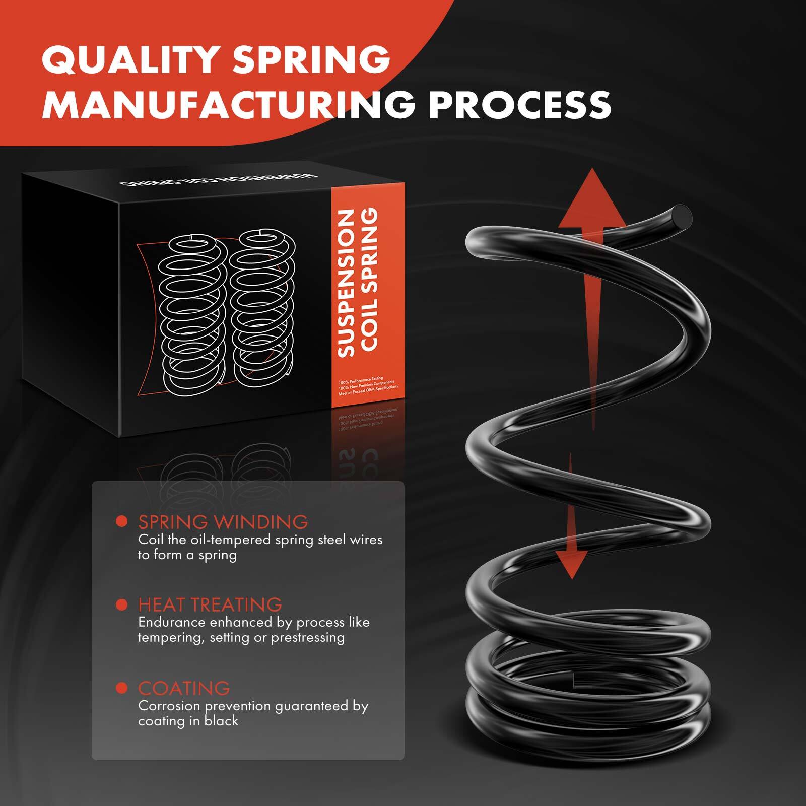 2x Coil Springs for Chevrolet Avalanche Suburban 1500 Cadillac Escalade GMC Rear