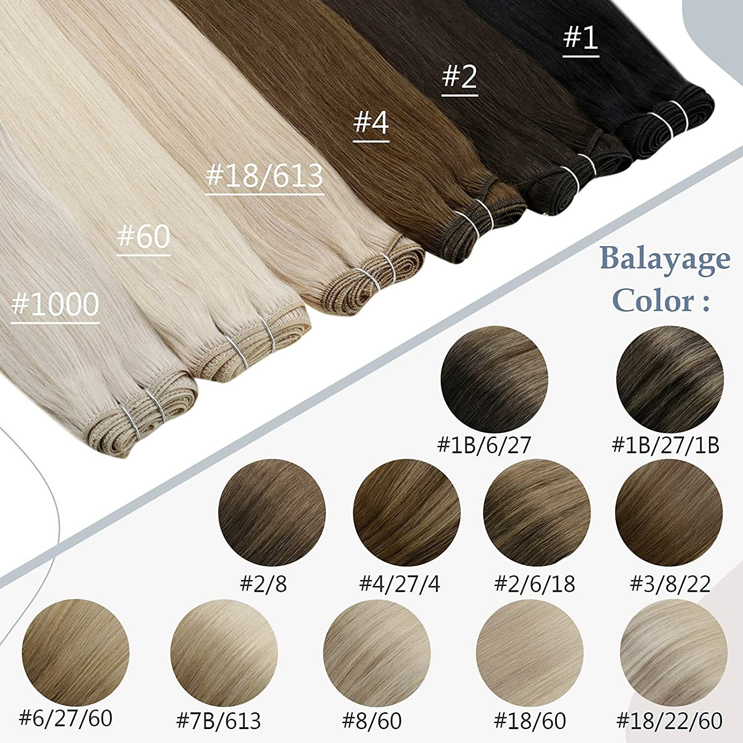 Double Weave Sew in Weft Hair Extensions 100%Real Brazilian Remy Human Hair 100g